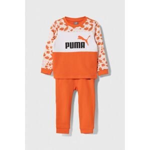 Dětská tepláková souprava Puma ESS MIX MTCH Infants Jogger TR oranžová barva