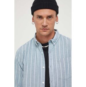 Košile Hollister Co. pánská, zelená barva, regular, s límečkem button-down