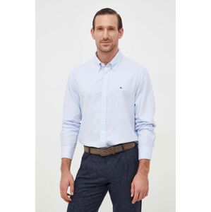 Bavlněné tričko Tommy Hilfiger regular, s límečkem button-down