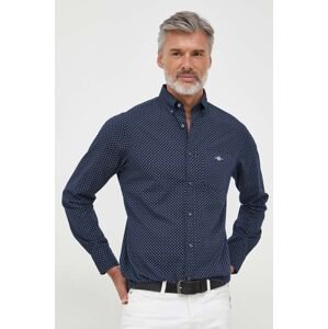 Košile Gant tmavomodrá barva, regular, s límečkem button-down