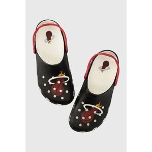 Pantofle Crocs NBA Miami Classic Clog černá barva, 208861