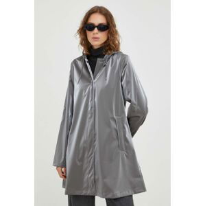 Nepromokavá bunda Rains 18050 Jackets dámská, stříbrná barva, přechodná