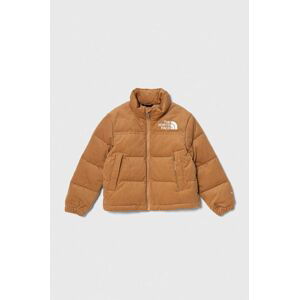 Dětská péřová bunda The North Face 1996 RETRO NUPTSE JACKET hnědá barva