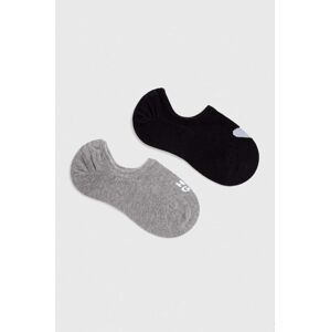 Ponožky HUGO 2-pack dámské, šedá barva