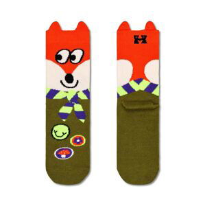 Dětské ponožky Happy Socks Fox Scout zelená barva