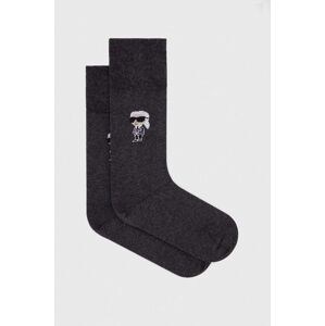 Ponožky Karl Lagerfeld pánské, šedá barva