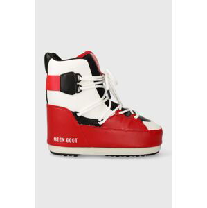 Sněhule Moon Boot SNEAKER MID červená barva, 14028200.004