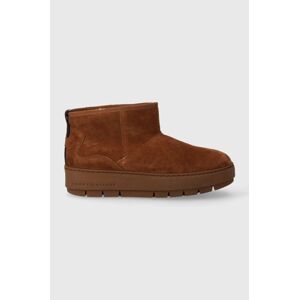 Semišové sněhule Tommy Hilfiger COOL SUEDE SNOWBOOT hnědá barva, FW0FW07662