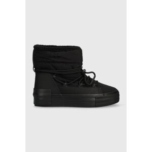 Sněhule Calvin Klein Jeans BOLD VULC FLATF SNOW BOOT WN černá barva, YW0YW01181