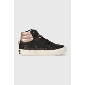 Dětské sneakers boty Pepe Jeans černá barva