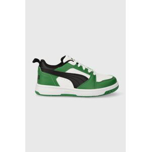 Dětské sneakers boty Puma Rebound V6 Lo PS zelená barva