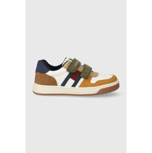 Dětské sneakers boty Tommy Hilfiger hnědá barva