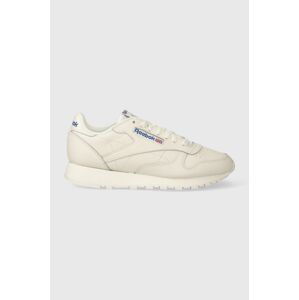 Kožené sneakers boty Reebok Classic CLASSIC LEATHER béžová barva