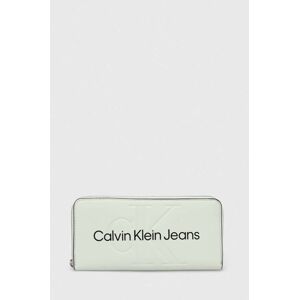 Peněženka Calvin Klein Jeans zelená barva