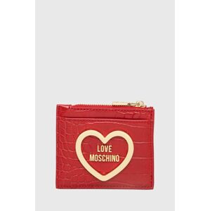 Peněženka Love Moschino červená barva