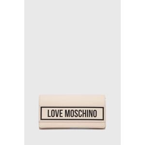 Peněženka Love Moschino béžová barva