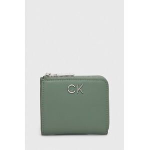 Peněženka Calvin Klein zelená barva