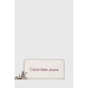 Peněženka + klíčenka Calvin Klein Jeans bílá barva