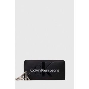 Peněženka + klíčenka Calvin Klein Jeans černá barva