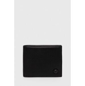 Kožená peněženka Just Cavalli černá barva