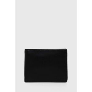 Kožená peněženka Sisley černá barva