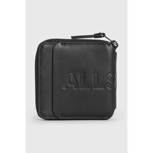 Kožená peněženka AllSaints MV504Z CLYMER WALLET černá barva