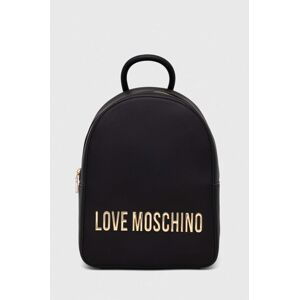 Batoh Love Moschino dámský, černá barva, malý, s aplikací