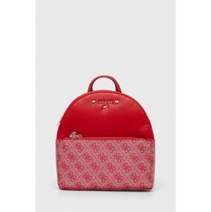 Dětský batoh Guess červená barva, malý, vzorovaný