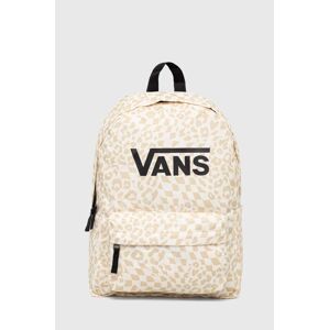 Dětský batoh Vans VN000AHWBSM1 GIRLS REALM H20 BACKPAC béžová barva, velký, vzorovaný