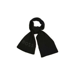 Dětský bavlněný šátek BOSS černá barva, s aplikací