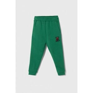 Dětské tepláky Fila THALHEIM sweat pants zelená barva, s aplikací