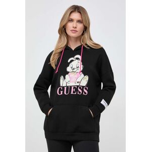 Šaty Guess Guess x Banksy černá barva, mini, oversize