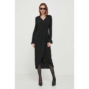 Šaty Sisley černá barva, maxi