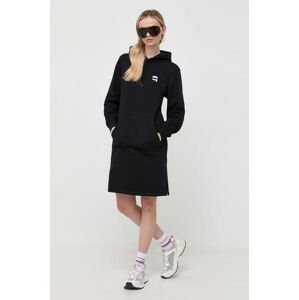 Šaty Karl Lagerfeld černá barva, mini, oversize