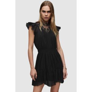 Šaty AllSaints Azura černá barva, mini