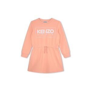 Dívčí šaty Kenzo Kids růžová barva, mini