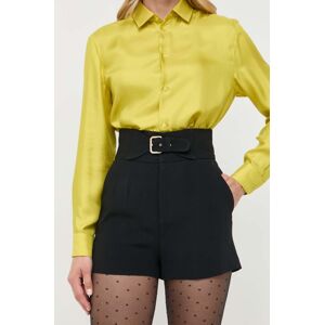 Kraťasy Red Valentino dámské, černá barva, hladké, high waist