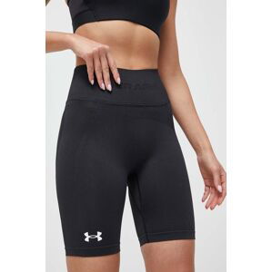 Tréninkové šortky Under Armour černá barva, hladké, high waist, 1379151