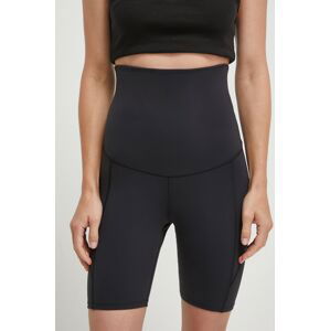 Těhotenské tréninkové šortky Reebok MATERNITY černá barva, high waist