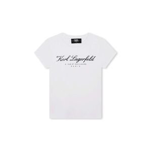 Dětské tričko Karl Lagerfeld bílá barva, s potiskem