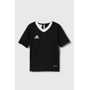 Dětské tričko adidas Performance ENT22 JSY Y černá barva, s aplikací