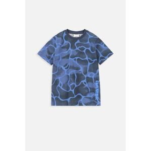 Dětské bavlněné tričko Coccodrillo tmavomodrá barva