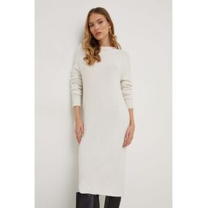 Šaty Answear Lab bílá barva, mini, oversize