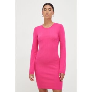 Šaty Silvian Heach fialová barva, mini