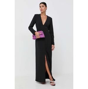 Šaty Silvian Heach černá barva, maxi, oversize