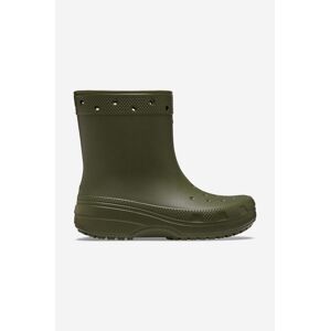 Holínky Crocs Classic Rain Boot zelená barva, 208363.ARMY.GREEN-GREEN