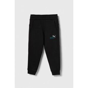 Dětské tepláky Puma ESS+ 2 Col Logo Pants FL cl B tmavomodrá barva, s potiskem