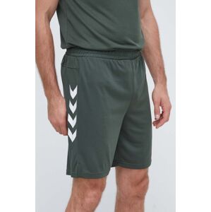 Tréninkové šortky Hummel hmlTE TOPAZ SHORTS zelená barva, 213472