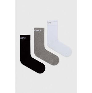 Ponožky Skechers 3-pack černá barva