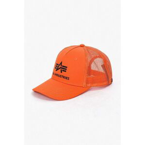 Kšiltovka Alpha Industries Basic Trucker Cap oranžová barva, s potiskem, 186902.417-orange